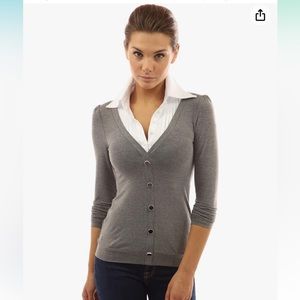 PattyBoutik Collared Long Sleeve Top